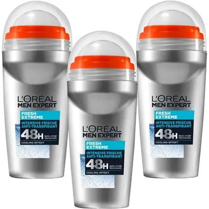 L'Oréal Loreal Expert Deodorant Roller 48h Anti-perspirant Non Stop Fresh Extreme Déodorant (Déo) Homme 50ml - Maison des fragrances