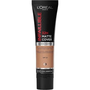 L'Oreal Paris Cover Liquid Foundation with 4% Niacinamide Long Lasting Natural Finish SPF 25 Infallible 32H Matte Cover Shade 300 30ml - Maison des fragrances