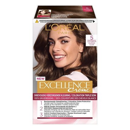 L'Oréal Paris Excellence Cream 5 Light brown Hair Dye - Maison des fragrances
