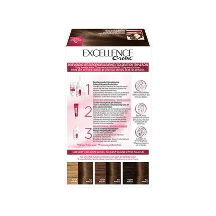 L'Oréal Paris Excellence Cream 5 Light brown Hair Dye - Maison des fragrances