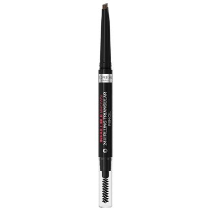 L'Oréal Paris Eyebrow Pencil with Retractable Triangular Tip for Defined and Natural Eyebrows Infaillible Brows 24h Brow Filling Triangular Pencil 1.0 Ebony - Maison des fragrances