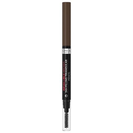L'Oréal Paris Eyebrow Pencil with Retractable Triangular Tip for Defined and Natural Eyebrows Infaillible Brows 24h Brow Filling Triangular Pencil 1.0 Ebony - Maison des fragrances