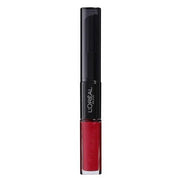 L'Oreal Paris Indefectible Lip Makeup Liquid Lipstick 505 Resolution Red 24 Hour Full Lips with Moisturizing Lip Care Balm - Maison des fragrances
