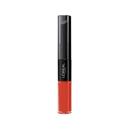 L'Oreal Paris Indefectible Lip Makeup Liquid Lipstick 505 Resolution Red 24 Hour Full Lips with Moisturizing Lip Care Balm - Maison des fragrances