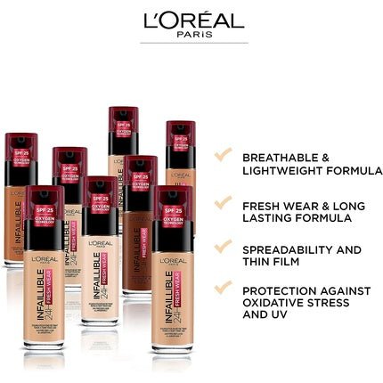 L'Oréal Paris Infaillible 24H Fresh Wear Make - up Nr. 290 Golden Amber - Maison des fragrances