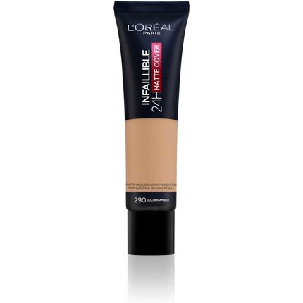 LOréal Paris Infalible 24H Matte Cover High Coverage Matte Makeup Base 30ml 290 Golden Amber - Maison des fragrances