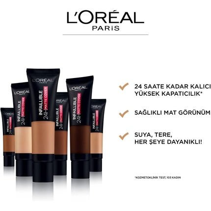 LOréal Paris Infalible 24H Matte Cover High Coverage Matte Makeup Base 30ml 290 Golden Amber - Maison des fragrances