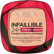 L'Oréal Paris Infallible 24H Fresh Wear Foundation in a Powder Full Coverage Longwear Weightless Smooth Finish Waterproof and Transfer - proof 9g 245 Golden Honey - Maison des fragrances