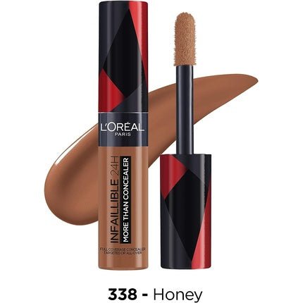L'Oréal Paris Infallible 24H More Than Concealer Full Coverage Longwear Matte Finish 338 Honey 11ml - Maison des fragrances