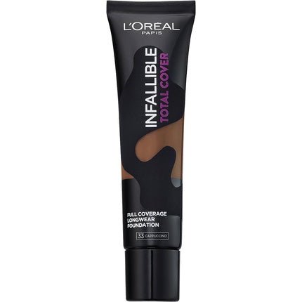 L'Oreal Paris Infallible Total Cover Foundation Number 33 Cappuccino - Maison des fragrances