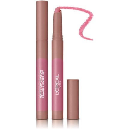 L'Oreal Paris Infallible Very Matte Lip Crayon Lipstick Smudge Proof Nude 102 Caramel Blondie - Maison des fragrances