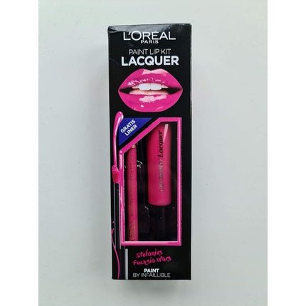 L'Oreal Paris Lacquer Lip Paint Kit Fuchsia Wars - Maison des fragrances