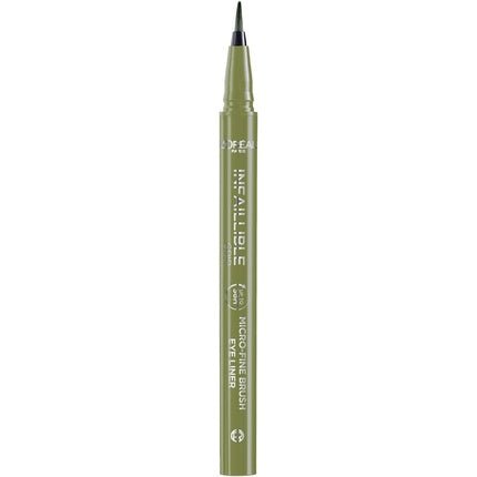 L'oreal Paris - Liquid Eyeliner Infallible Grip 36h Micro fine Brush 05 Sage Green 0.4g - Maison des fragrances