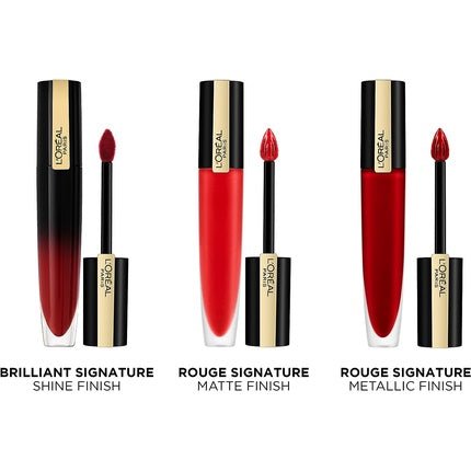 L'Oreal Paris Rouge Signature Metallic Liquid Lipstick 204 Voodoo 1 Count - Maison des fragrances