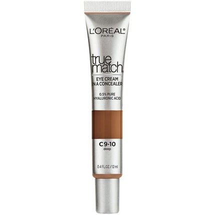 L’Oréal Paris True Match Eye Cream Concealer with Hyaluronic Acid Deep C9 - 10 0.4 fl. oz. - Maison des fragrances