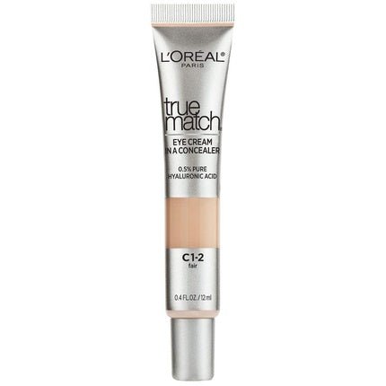 L’Oréal Paris True Match Eye Cream Concealer with Hyaluronic Acid Fair C1 - 2 0.4 fl oz - Maison des fragrances