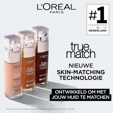 L'Oréal Paris True Match Liquid Foundation with Hyaluronic Acid and SPF 30ml 9R Deep Cool - Maison des fragrances