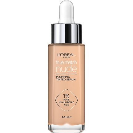 Loreal Paris True Match Nude Plumping Tinted Serum with Hyaluronic Acid 2 - 3 Light 30ml - Maison des fragrances