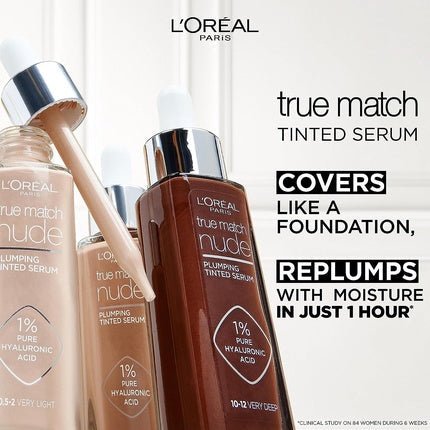 L'Oreal Paris True Match Tinted Serum Foundation with 1% Hyaluronic Acid 30ml Shade 6 - 7 Tan - Maison des fragrances