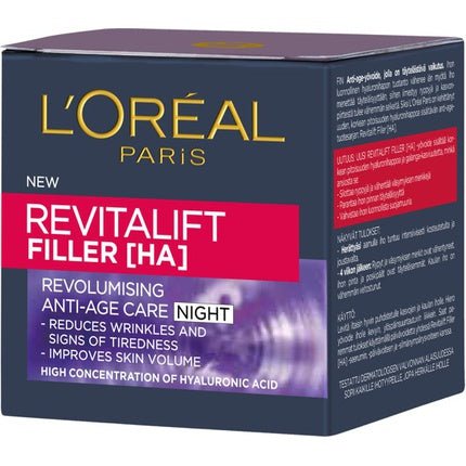 L'Oréal - Revitalift Filler [ha] Night Cream 50 Ml - Maison des fragrances