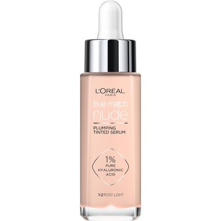 L'Oreal True Match Nude Plumping Tinted Serum Foundation 1 - 2 Rosy Light 30ml - Maison des fragrances