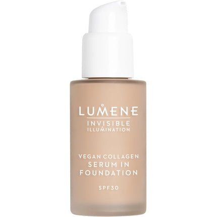 LUMENE Invisible Illumination Tinted Serum Foundation SPF30 with Vegan Collagen Serum & Hyaluronic Acid Shade 2 30ml - Maison des fragrances