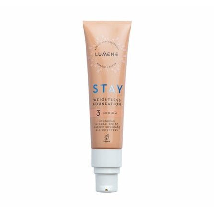 Lumene Stay Foundation Liquid Makeup 3 Medium 30ml - Maison des fragrances