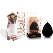 Luvia Makeup Brush Set and Beauty Blender Sponge - Extra Soft Blending Sponge in Timeless Black - Prime Vegan - Maison des fragrances