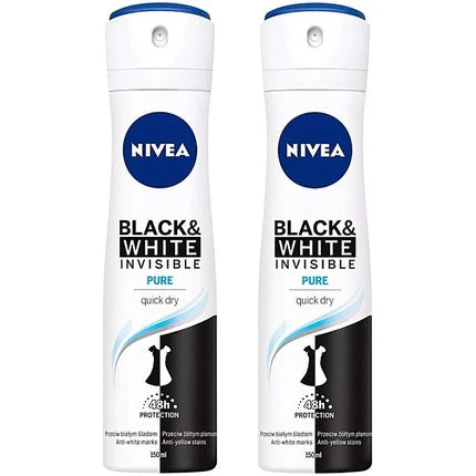 Nivea Antiperspirant Black & White Invisible Pure Déodorant (Déo) Mixte 150ml
