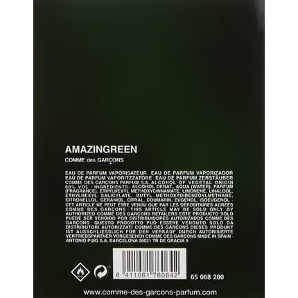 Comme Des Garcons Amazingreen Natural Eau de Parfum (EDP) Mixte 50ml