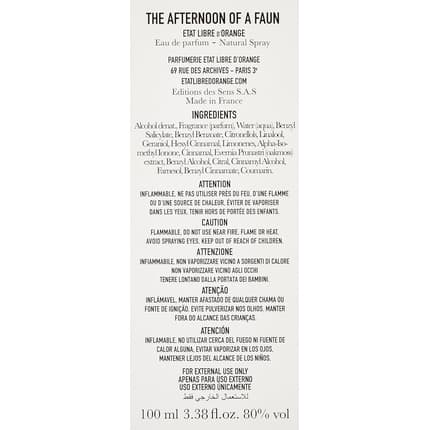 Etat Libre D'Orange The Afternoon Of A Faun Unisex Eau de Parfum (EDP) Mixte 100ml