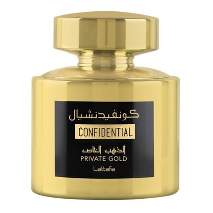 Lattafa Confidential Private Gold Unisex Fragrance Eau de Parfum (EDP) Mixte 100ml