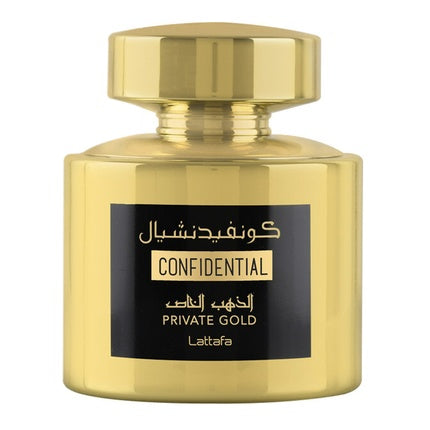 Lattafa Confidential Private Gold Unisex Fragrance Eau de Parfum (EDP) Mixte 100ml