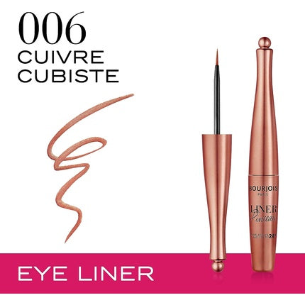 Bourjois Liquid Eyeliner Pinceau Waterproof Precise Long Lasting 06 Cuivre Cubiste 1 Count