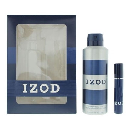 Izod Blue 2 Piece Gift Set: Eau De Toilette 15ml - Body Spray 200ml For Men Izod