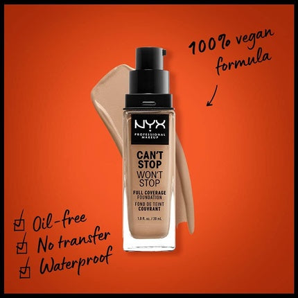 NYX Can't Stop Won't Stop Full Coverage Foundation Classic Tan 30ml