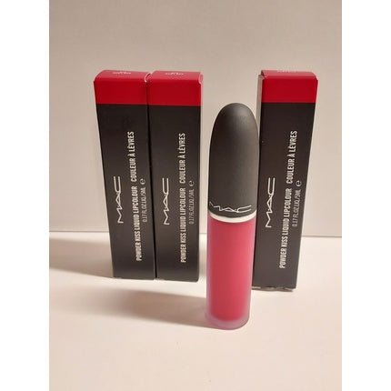 MAC Powder Kiss Liquid Lipcolour Matte Ruby Boo 0.17oz - New in Box - Maison des fragrances