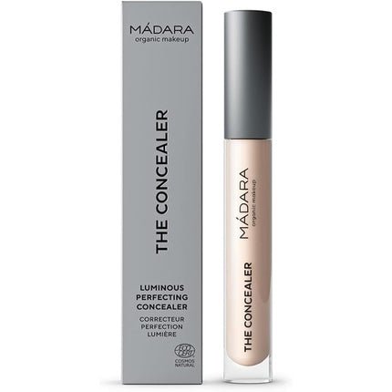 MÁDARA Luminous Perfecting Concealer 15 Vanilla Organic Makeup Contour Concealer with Hyaluronic Acid and Minerals 4ml - Maison des fragrances