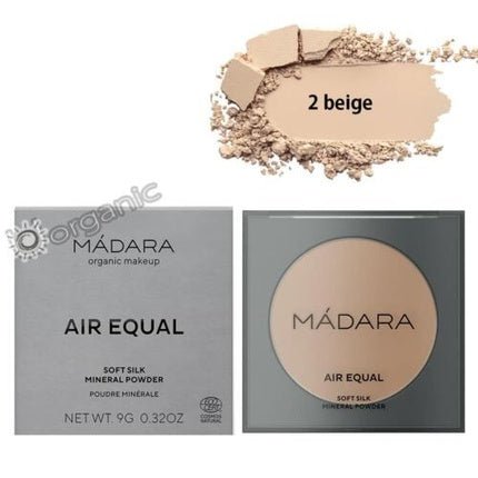 Madara Organic Natural Air Equal Soft Silk Mineral Powder 2 Beige 9g - Maison des fragrances