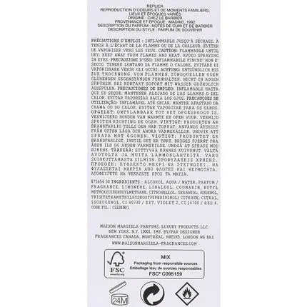 Maison Margiela Replica At The Barber's Eau de toilette 3.4 Ounce Fresh 3.40 Fl Oz - Maison des fragrances