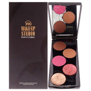 Make - Up Studio Professional Amsterdam Shape & Glow Cheek Palette in Pink - Maison des fragrances