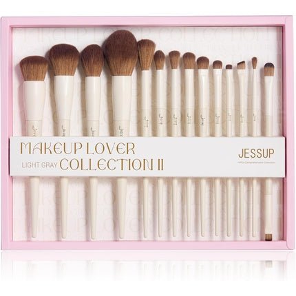 Makeup Lover Light Gray Collection Ii Makeup Brush Set T329 - G 14 Pieces - Maison des fragrances