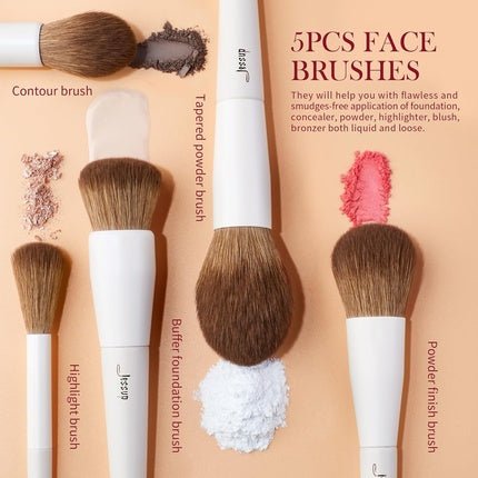 Makeup Lover Light Gray Collection Ii Makeup Brush Set T329 - G 14 Pieces - Maison des fragrances