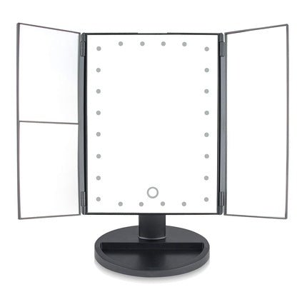 Makeup Mirror with 24 LEDs Dimmable 3 - Way Optics 2x and 3x Magnification - Maison des fragrances