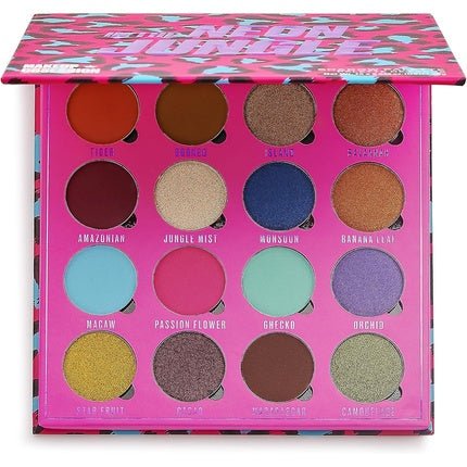Makeup Obsession London In The Neon Jungle Eyeshadow Palette 16 Shades 20.8g - Maison des fragrances
