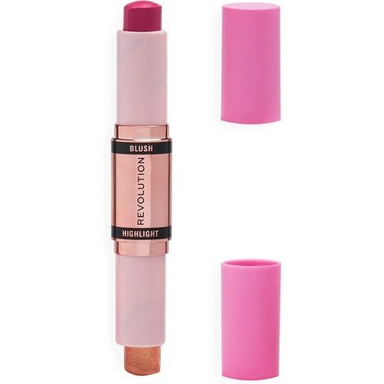 Makeup Revolution Blush & Highlight Stick Champagne Shine Face Blusher and Highlighter 4.3g - Maison des fragrances