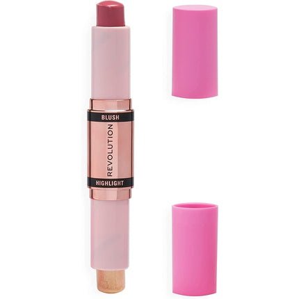Makeup Revolution Blush & Highlight Stick Mauve Glow Face Blusher and Highlighter 4.3g - Maison des fragrances