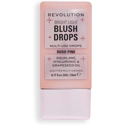 Makeup Revolution Bright Light Blush Drops with Hyaluronic Acid Radiant Finish Pink Rosie 23ml - Maison des fragrances