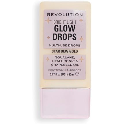 Makeup Revolution Bright Light Glow Highlighter Drops Illuminating Finish Golden Star Dew 23ml - Maison des fragrances