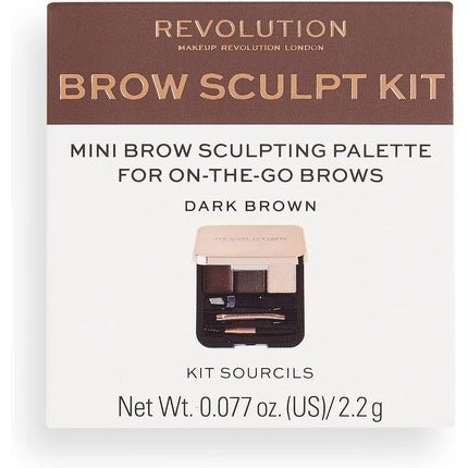 Makeup Revolution Brow Sculpt Kit Dark 2.2g - Maison des fragrances